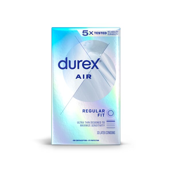 Durex Air Condoms, Extra Thin, Transparent Natural Rubber Latex Condoms