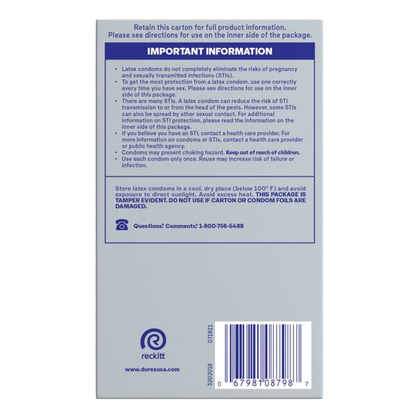 Durex Air Condoms, Extra Thin, Transparent Natural Rubber Latex Condoms