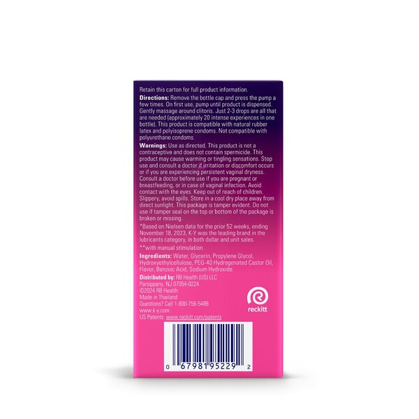 K-Y Intense - Gel para placer íntimo, 0.34 oz