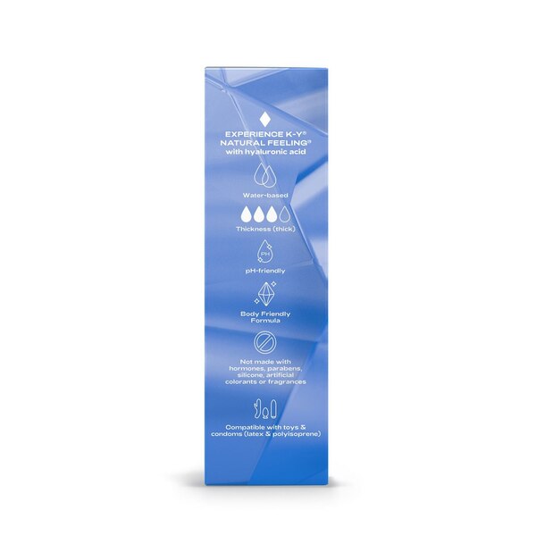 K-Y® Natural Feeling w/ Hyaluronic Acid Lubricant, 2.5 OZ