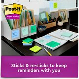 Post-It Super Sticky Greener Notes, Oasis Colors, 3 ct, thumbnail image