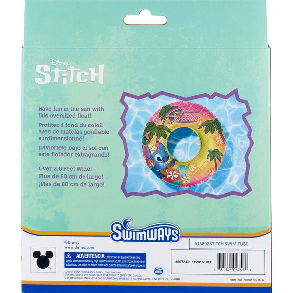 Swim Ways Disney Stitch Pool Float Swim Tube, 31.5 in