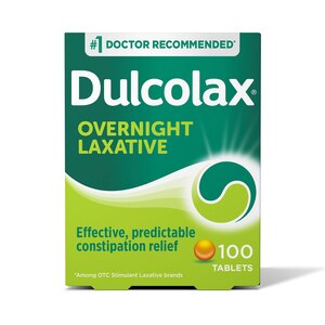 Dulcolax Stimulant Laxative Tablets, Overnight Relief, 10 Count, 25 Count, 50 Count, 100 Count