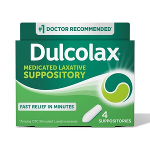 Dulcolax Medicated Stimulant Laxative Suppositories, 16 Count, 4 Count