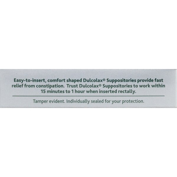 Dulcolax Fast Relief Medical Laxative Suppositories, 8 CT