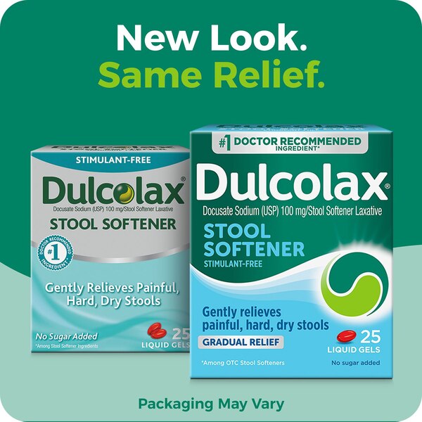 Dulcolax Stool Softener Gentle Relief Liquid Gels