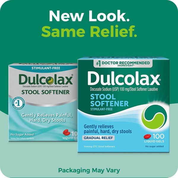 Dulcolax Stool Softener Gentle Relief Liquid Gels