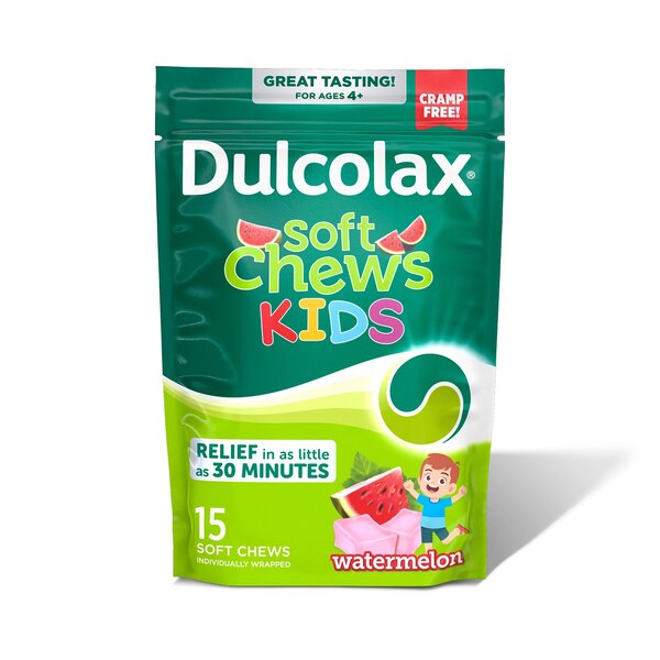 Dulcolax Kids Saline Laxative Soft Chews, Watermelon Flavor, 15 CT