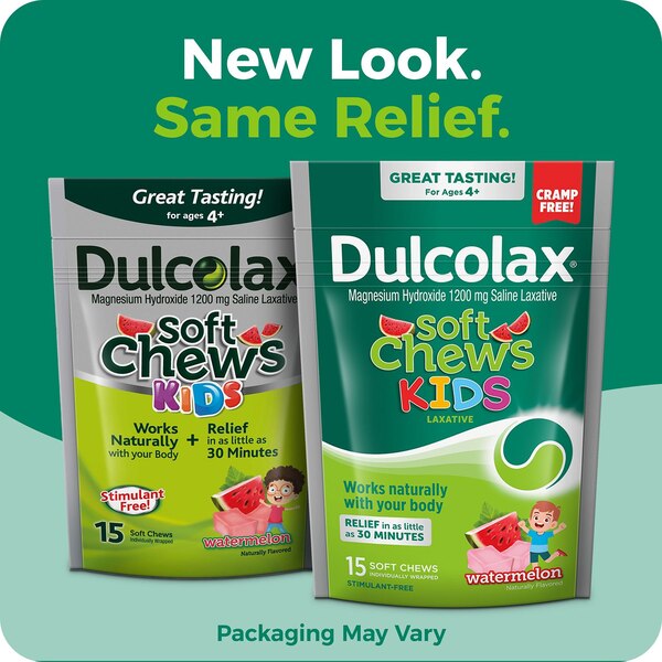 Dulcolax Kids Saline Laxative Soft Chews, Watermelon Flavor, 15 CT