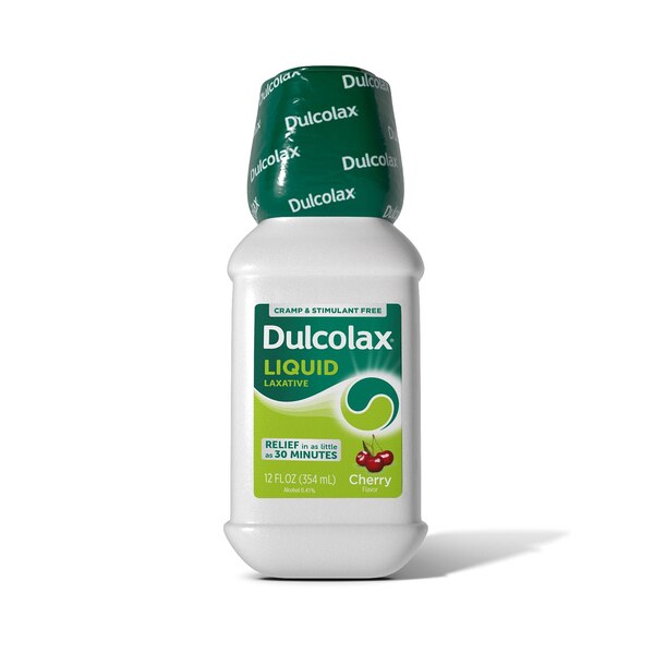 Dulcolax Liquid Laxative for Constipation Relief, Cherry, 12 FL. OZ