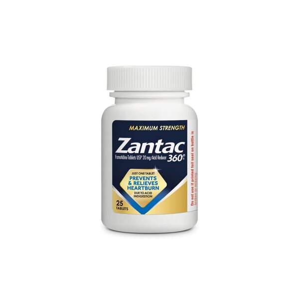 Zantac 360, 20 mg Famotidine Tablets, 25 CT