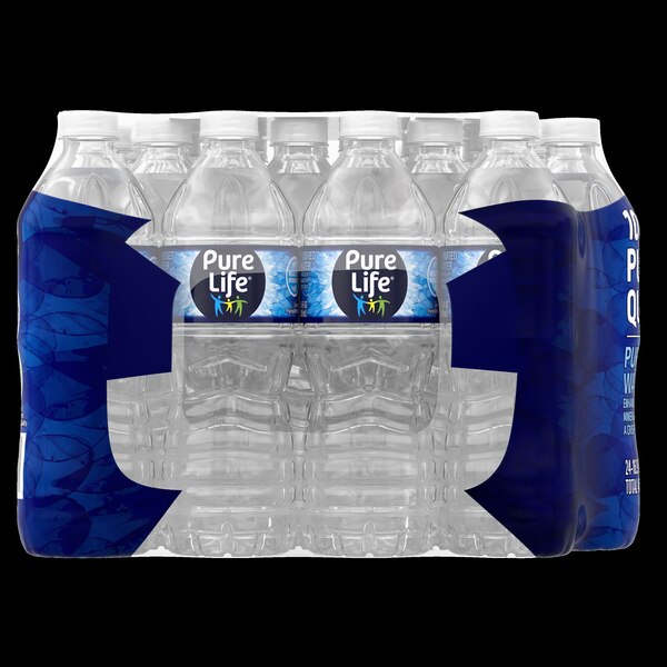 Pure Life, Purified Water, 16.9 Fl Oz / 500 mL, Plastic Bottled Water (24 Pack)