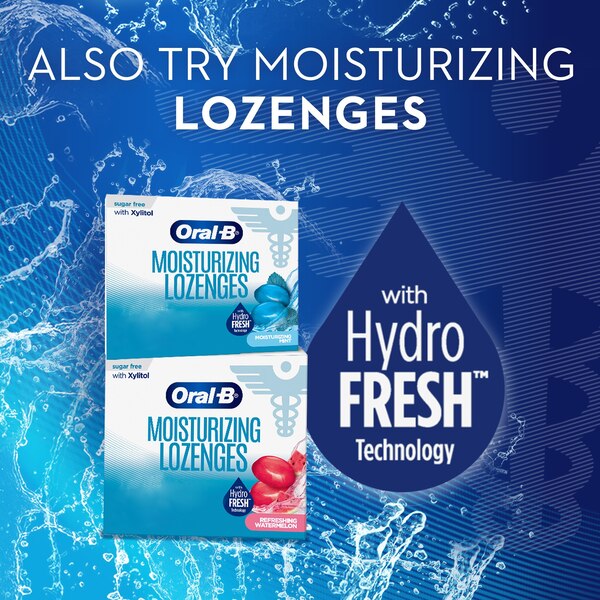 Oral-B Dry Mouth Oral Rinse Mouthwash, Moisturizing Mint, 475 mL (16 fl oz)