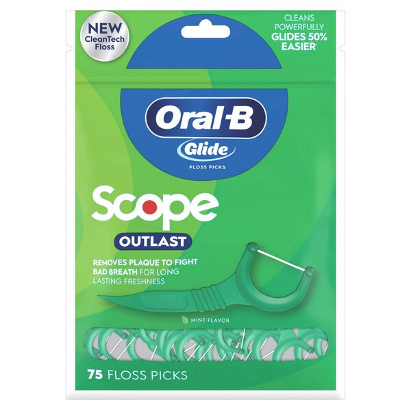 Oral-B Glide Scope Outlast Floss Picks, 75 CT