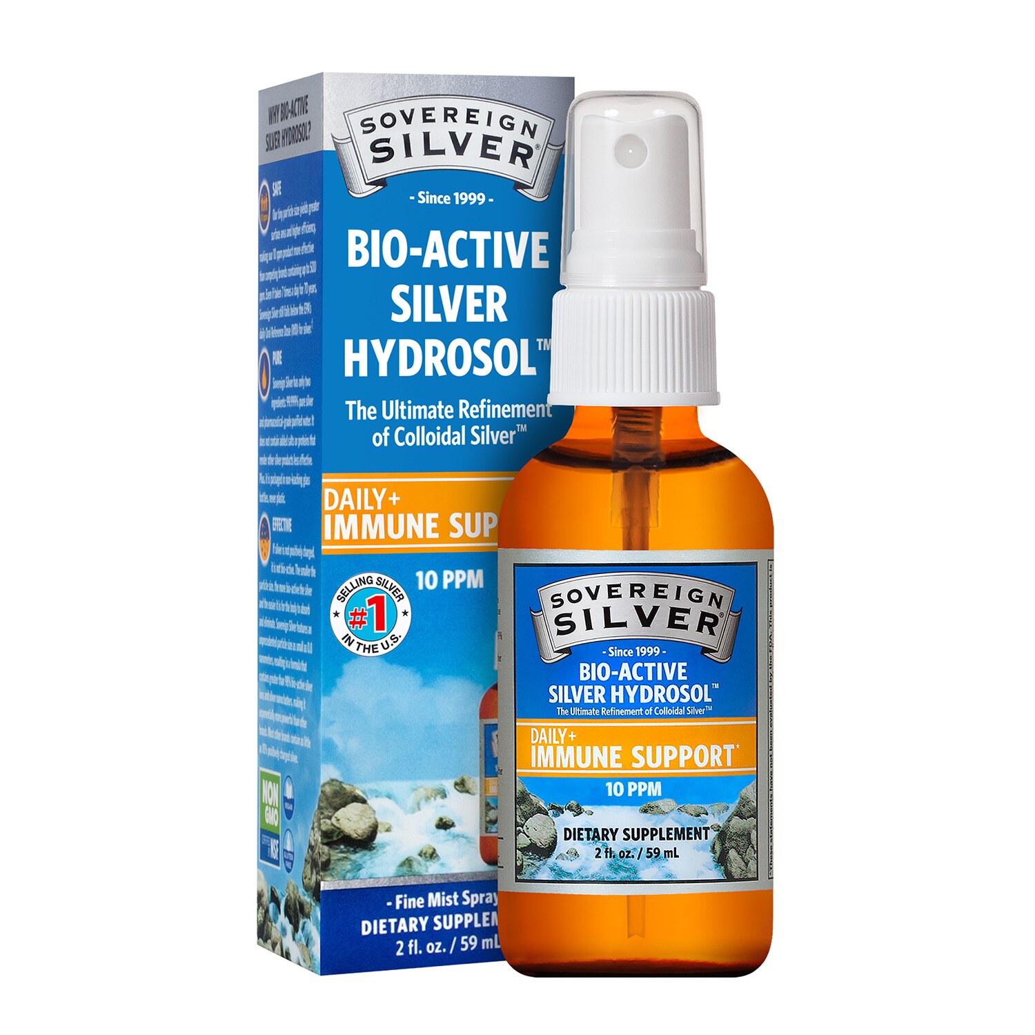 Sovereign Silver Bio-Active Silver Hydrosol Fine Mist Spray, 2 OZ