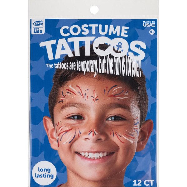 Savvi Costume Tattoos, 12 ct