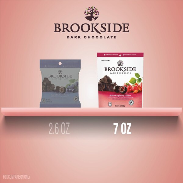 Brookside Dark Chocolate, Goji and Raspberry Flavored Snacking Chocolate, 7 oz