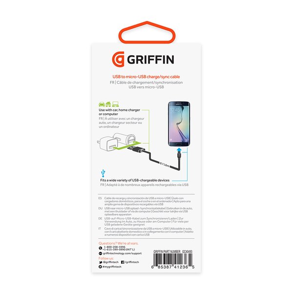 Griffin USB-A to Micro-USB Cable