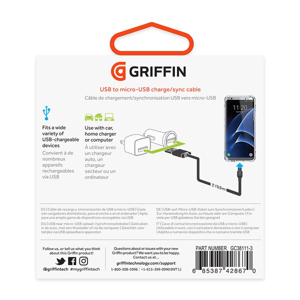 Griffin USB-A to Micro-USB Cable