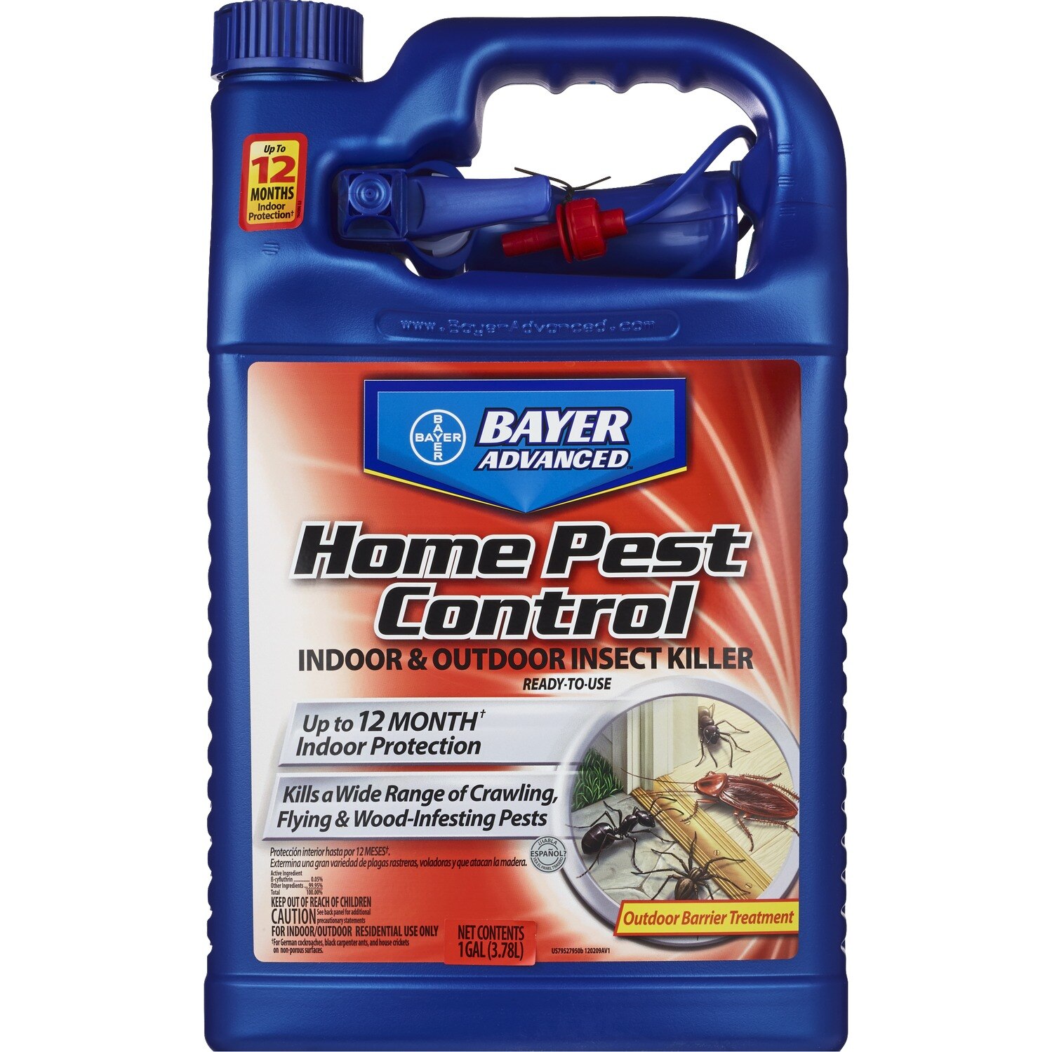 Bayer advanced home pest control indoor outdoor insect killer 1 gallon