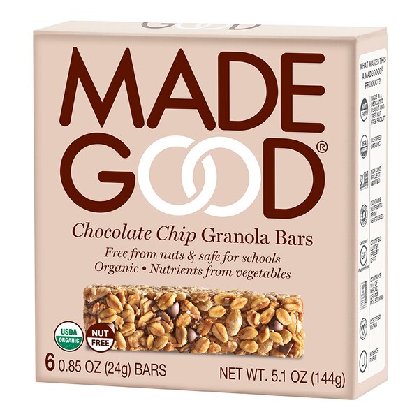 Made Good Chocolate Chip Granola Bars, 6 ct, 5.1 oz