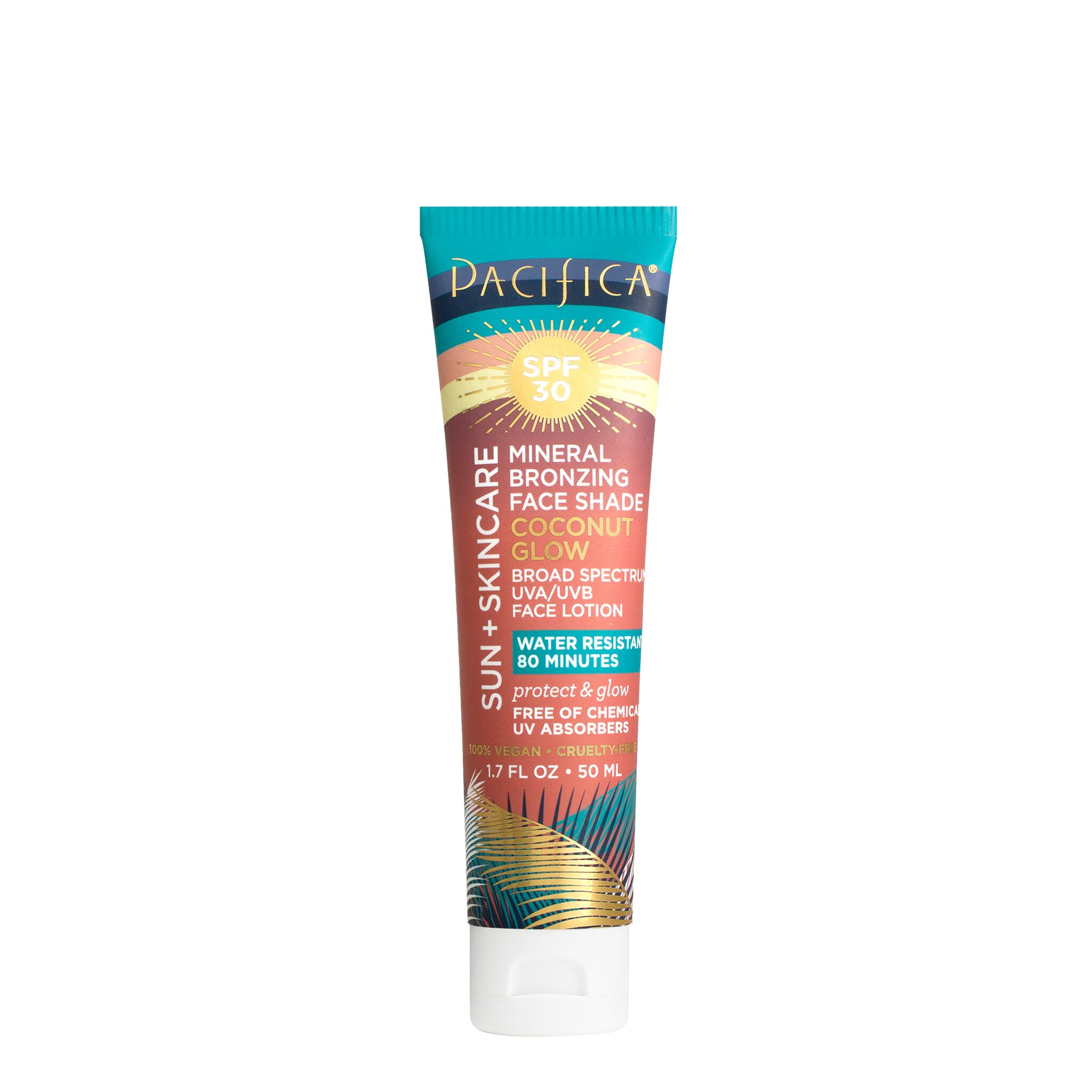 Pacifica Sun + Skincare Mineral Bronzing Face Shade Coconut Glow - Crema y protector solar, FPS 30, 1.7 oz