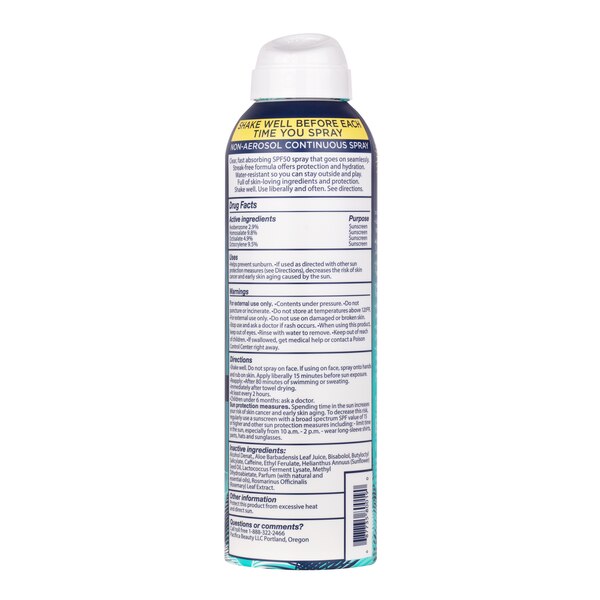 Pacifica Sun + Skincare Sport Sunscreen Spray SPF 50, 6 OZ