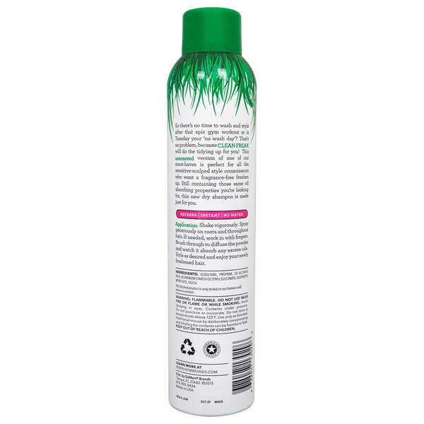 Not Your Mother's Clean Freak Dry Shampoo, Unscented, 7 OZ