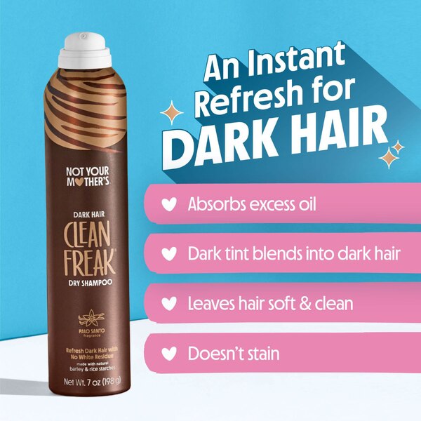 Not Your Mother's Clean Freak Dry Shampoo for Dark Hair, Palo Santo, 7 OZ