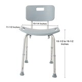McKesson Bath Bench 19-1/4 Inch Seat Width 300 lbs. Weight Capacity, Gray, thumbnail image