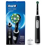 Oral-B Pro 1000 Rechargeable Electric Toothbrush with CrossAction Brush Head, Black, thumbnail image