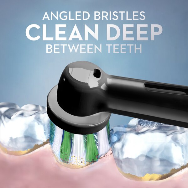 Oral-B CrossAction Electric Toothbrush Replacement Brush Head Refills, Black, 3/Pack