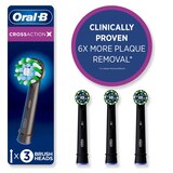 Oral-B CrossAction Electric Toothbrush Replacement Brush Head Refills, Black, 3/Pack, thumbnail image