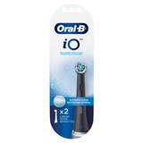 Oral-B iO Ultimate Clean Replacement Brush Heads, Black, 2 count, thumbnail image