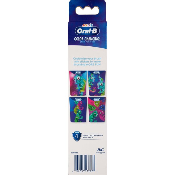 Oral-B Kids Color-Changing Battery Toothbrush, Extra Soft Bristle