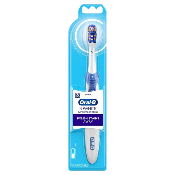 Oral-B 3D White Battery Powered Toothbrush, Color May Vary