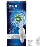 Oral-B Pro 1000 Rechargeable Electric Toothbrush with CrossAction Brush Head, White, thumbnail image