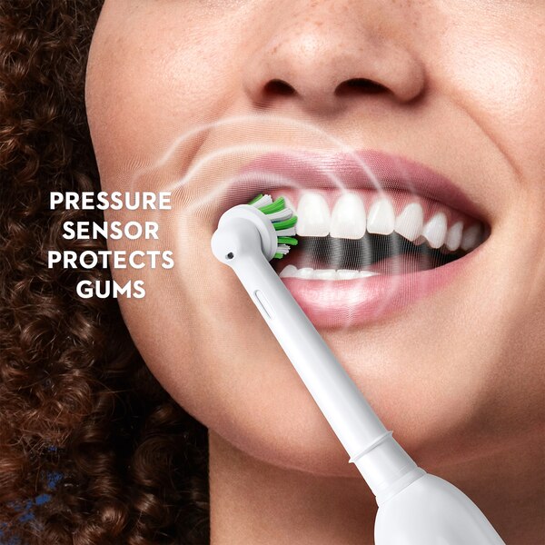 Oral-B Pro 1000 Rechargeable Electric Toothbrush with CrossAction Brush Head, White