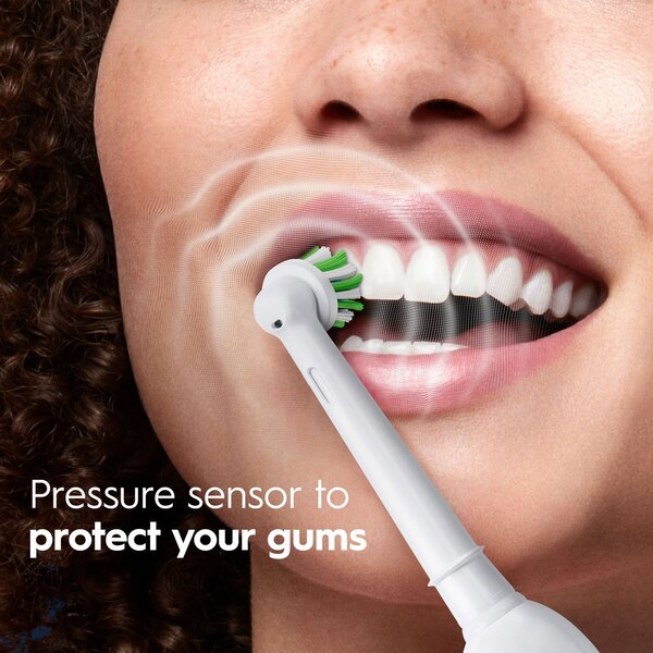 Oral-B Pro 1000 Rechargeable Electric Toothbrush with CrossAction Brush Head, White