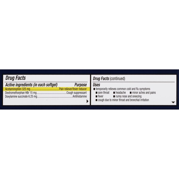 CVS Health Multi-Symptom Nighttime Cold/Flu Relief Softgels