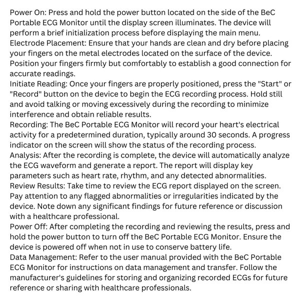 Blue Echo Care Portable ECG Monitor