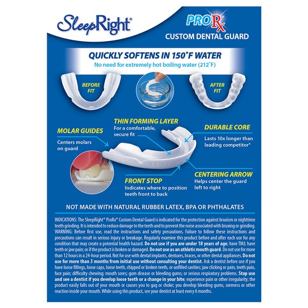 SleepRight ProRx Custom Dental Guard for Nighttime Teeth Grinding