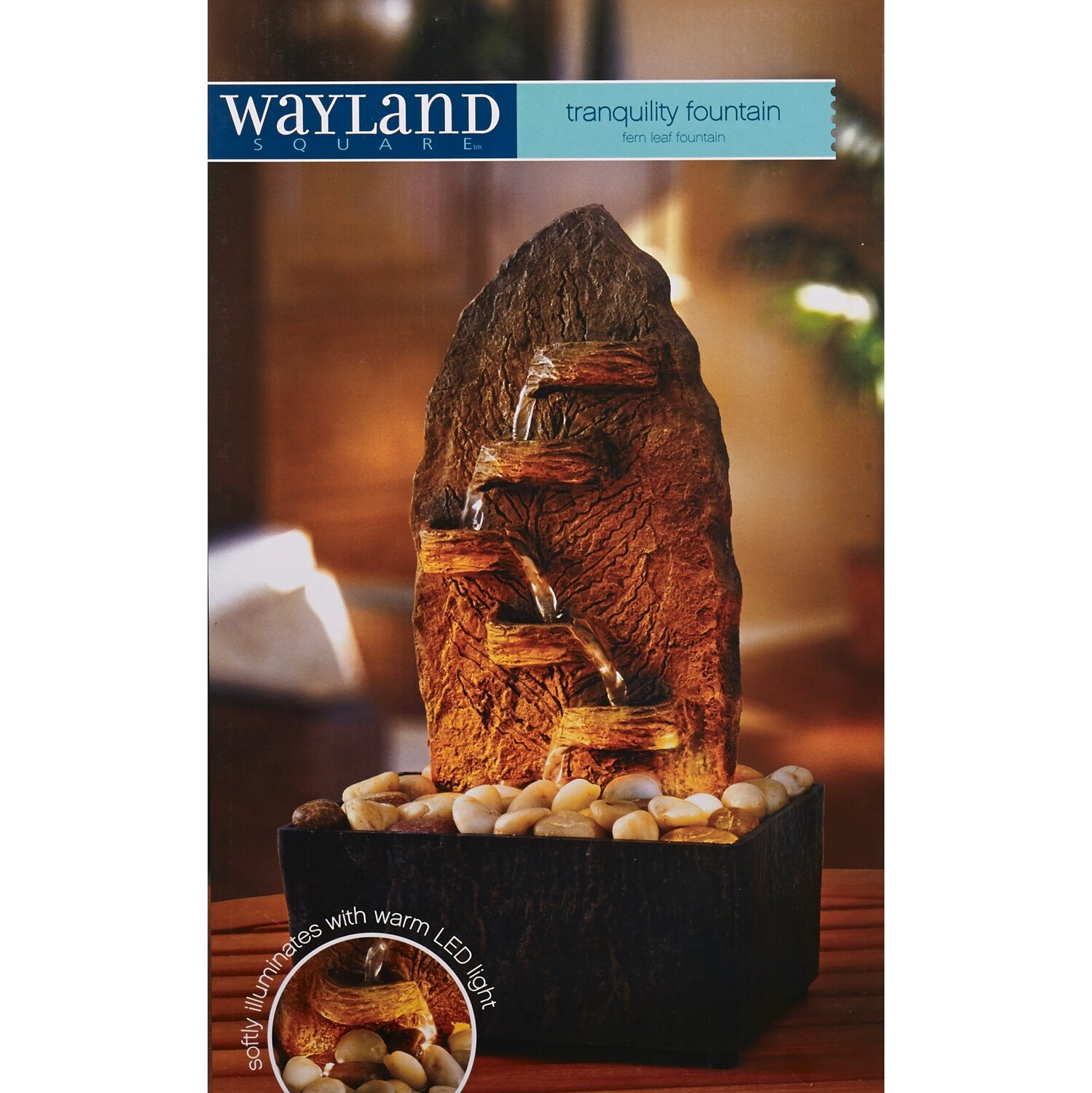 Wayland - Fuente tranquilizadora cuadrada, estilos surtidos