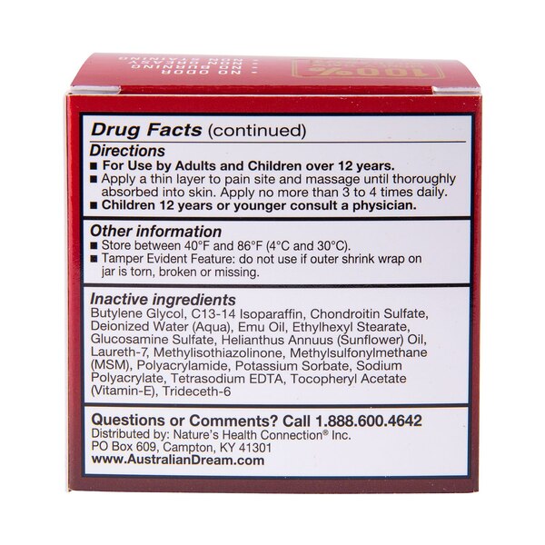 Australian Dream Arthritis Pain Relief Cream, 4 OZ