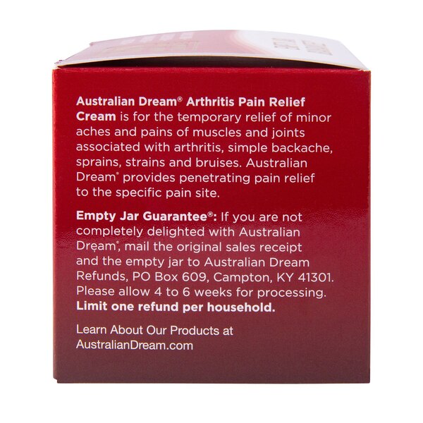 Australian Dream Arthritis Pain Relief Cream, 4 OZ