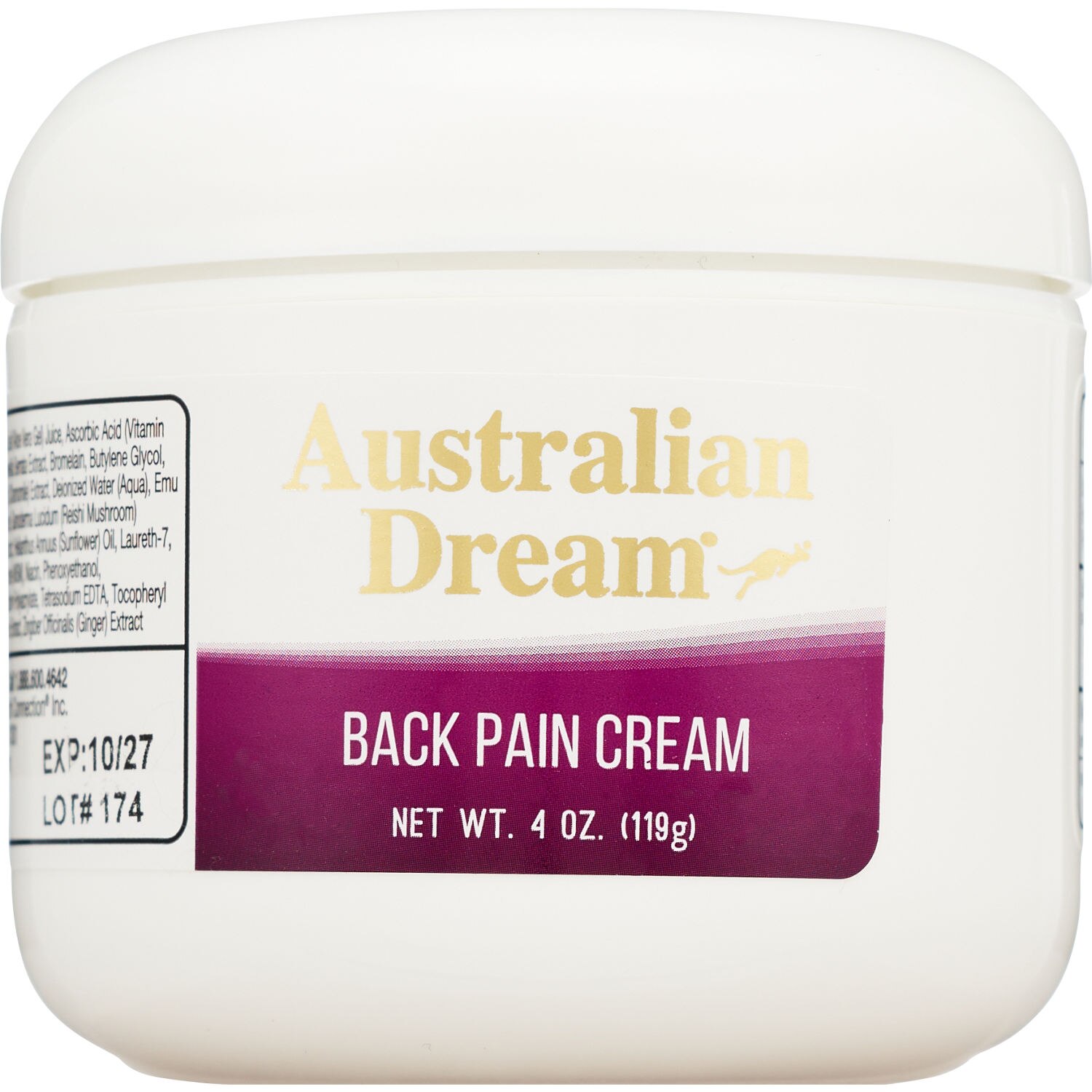 Australian Dream - Crema para la espalda, 4 oz