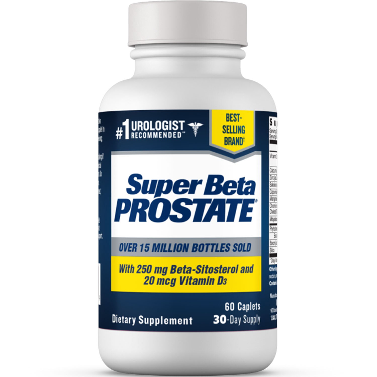 Super Beta Prostate by New Vitality with Beta-Sitosterol & Vitamin D, 60 CT