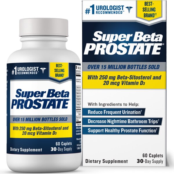 Super Beta Prostate by New Vitality with Beta-Sitosterol & Vitamin D, 60 CT