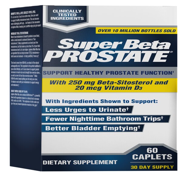 Super Beta Prostate by New Vitality with Beta-Sitosterol & Vitamin D, 60 CT