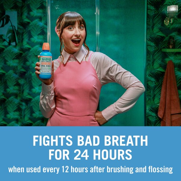 TheraBreath Oral Rinse, Fresh Breath, Icy Mint, 3 OZ